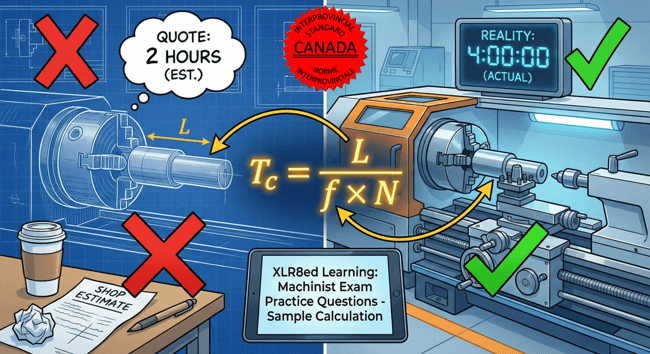 Read more about the article Machining Time: Breaking it Down with Machinist Exam Practice Questions